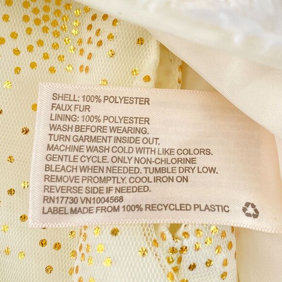 MIA AND MIMI Special Occasion Toddler Dress 24 Months Tulle Lined Ivory Gold - Picture 5 of 13